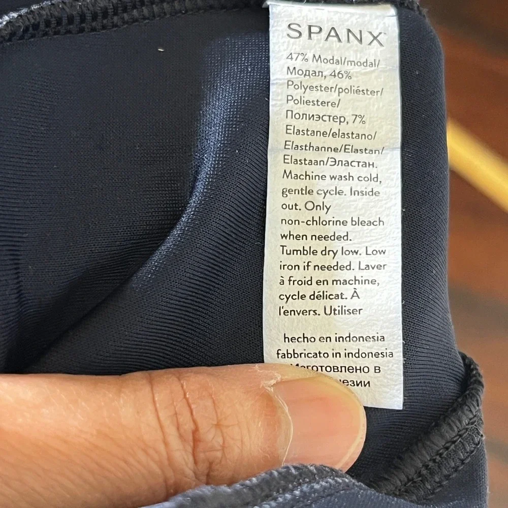 NWT Spanx AirEssentials Wide Leg Pants Women 1X Petite Navy Athleisure Lounge
